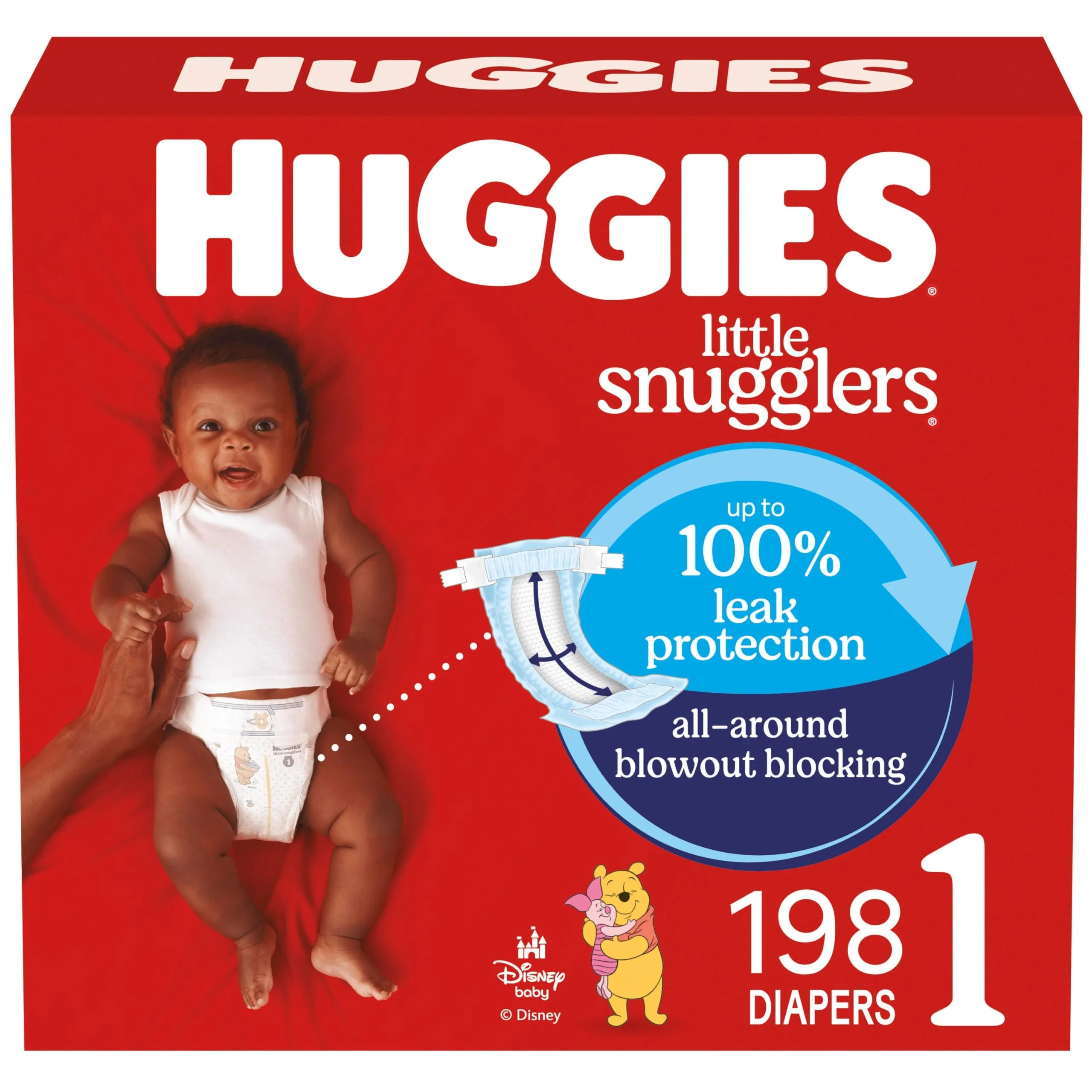 Newborn Diapers Huggies Little Snugglers Size 1 diaper box