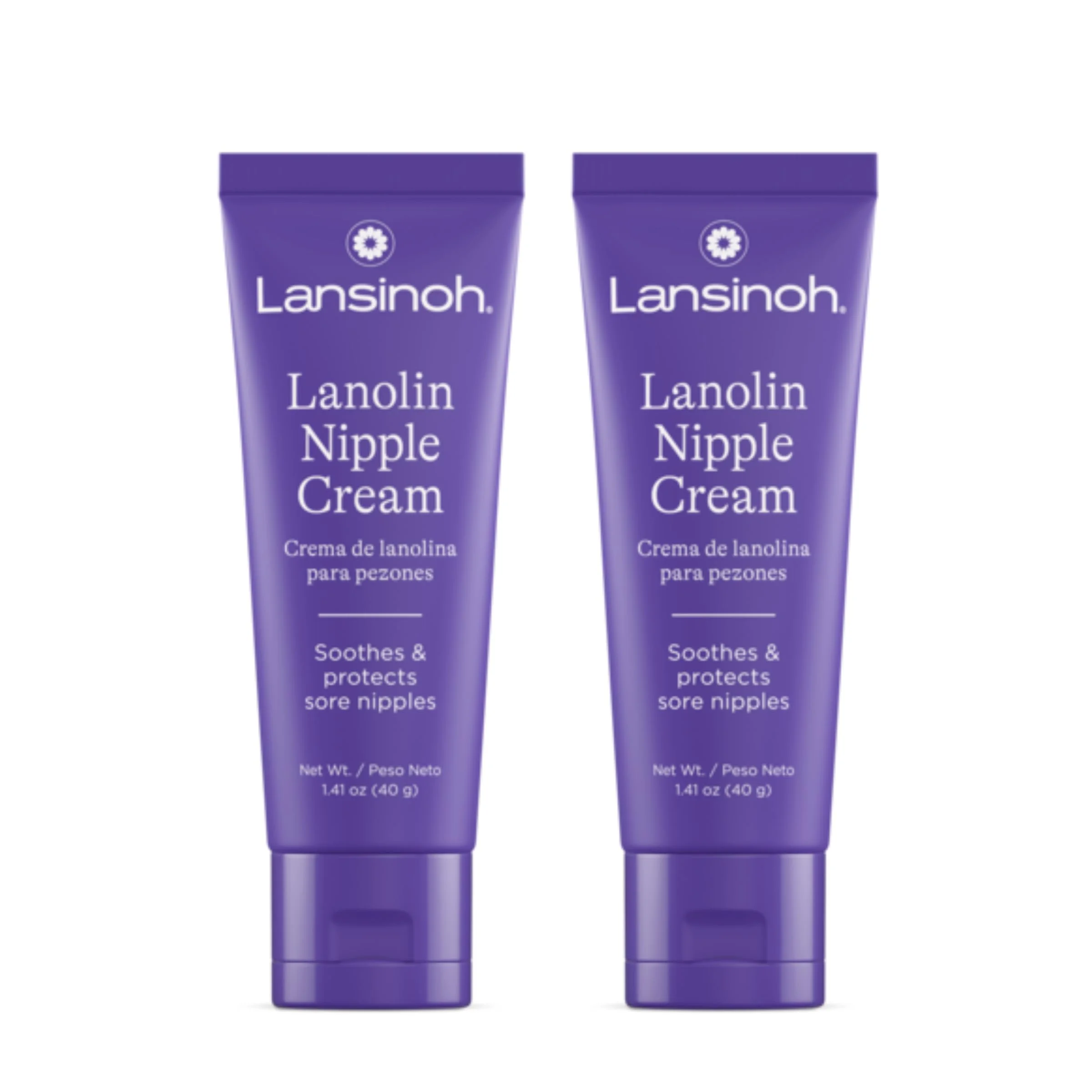 Nipple Cream Two purple tubes of Lansinoh lanolin nipple cream